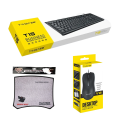 T15 USB Wired keyboard T-Wolf + T-Wolf V12 Usb Optical Wired Mouse + HUNTER Wolf Mouse Pad. 