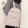 LouisWill Women’s Backpack Shoulder Bag Rivet Decoration Design Large Capacity Diamond Grid Backpack Lightweight Laptop Backpack Casual Zipper Packs Waterproof For Girls Teens Women’ Fashion Travel Study. 