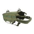Pawaca Tactical Dog Molle Vest Harness Military Training Dog Pet Dog Nylon Harness Jacket(L). 