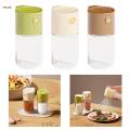 Glass Seasoning Bottle Press Type Kitchen Accessory Ration Spice Dispenser. 