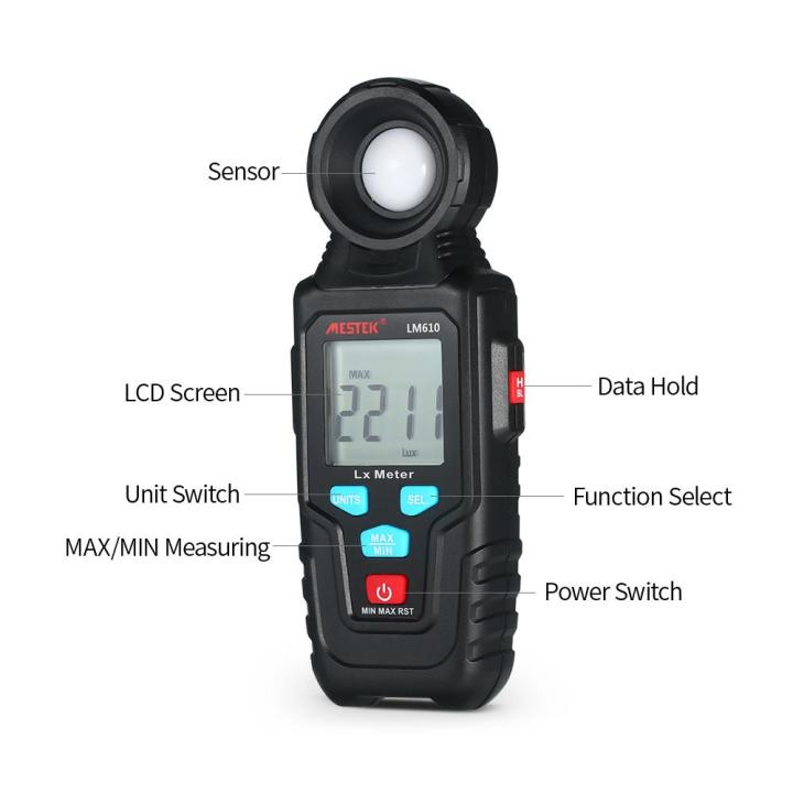 KOGEEK%20Mini%20Digital%20Lux%20Meter%20LCD%20Display%20Handheld%20Auto%20Range%20Illuminometer%20Luminometer%20Photometer%20Luxmeter%20Light%20Meter%200-200000%20Lux%20with%20Max/Min/Data%20Hold%20Mode%20-%20Image%204