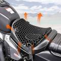 Silicone Motorcycle Seat Cover Air Seat Cushion Breathable Pressure Relief Protector for Cruiser Sport Touring Saddles. 