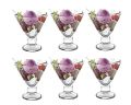 Glass Dessert Bowls Ice Cream Sundae Set Of 2 Fruit Cocktail Pudding Dishes Cup   Ice Cream Glass Bowl - 2Pcs. 