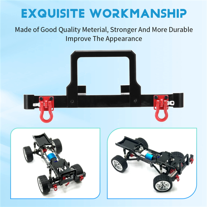 Metal%20Front%20Bumper%20with%20Tow%20Hook%20for%20MN%20D90%20D91%20D96%20MN-90%20,Black%20-%20Image%202
