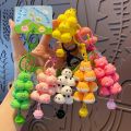 2024 Panda Keychain Silicon Creative Keyring Animal Shape Bag Pendant Handbag. 