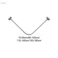 Bathroom Curved Shower Rod Bathtub Corner Shower Curtain Rod for Bedroom. 