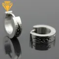 Men Women Fashion Punk Gothic Stainless Steel Hoop Stud Earrings Jewelry. 