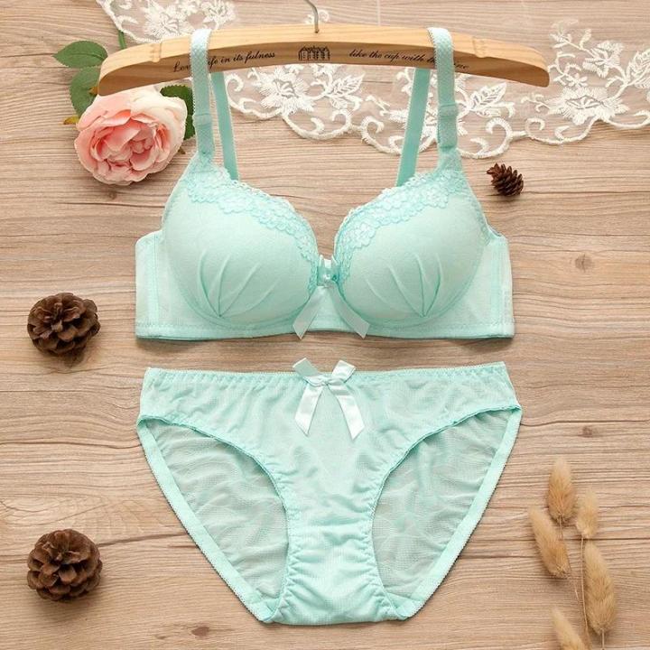 Girl%20Sweet%20Wireless%20Bra%20Lace%20Bows%20Underwear%20Sets%20Breathable%20Small%20Breast%20Bralette%20Top%20Briefs%20for%20Women%20Teen%20Girl%20Lingerie%20Suits%20-%20Image%205