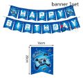 paper plates Kid Birthday Game Theme Party Supplies Decor Disposable Paper Plates Cup Napkin Video Game Table Cover Wedding Party TableclothParty Tableware. 