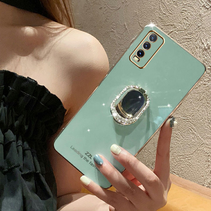 For%20Vivo%20Y12s%20Back%20Cover%20+%20Rhinestone%20Ring%20Holder%20Stand%20Shiny%20Plating%20Square%20Bumper%20Girls%20Phone%20Case%20Soft%20TPU%20Silicone%20Shockproof%20Protective%20Cover%20-%20Image%204