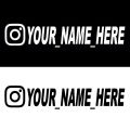 Custom Text WEBSITE For Instagram Facebook logo your name twitter YouTube Snapchat Twitch VK NICKNAME Window Decal car sticker. 