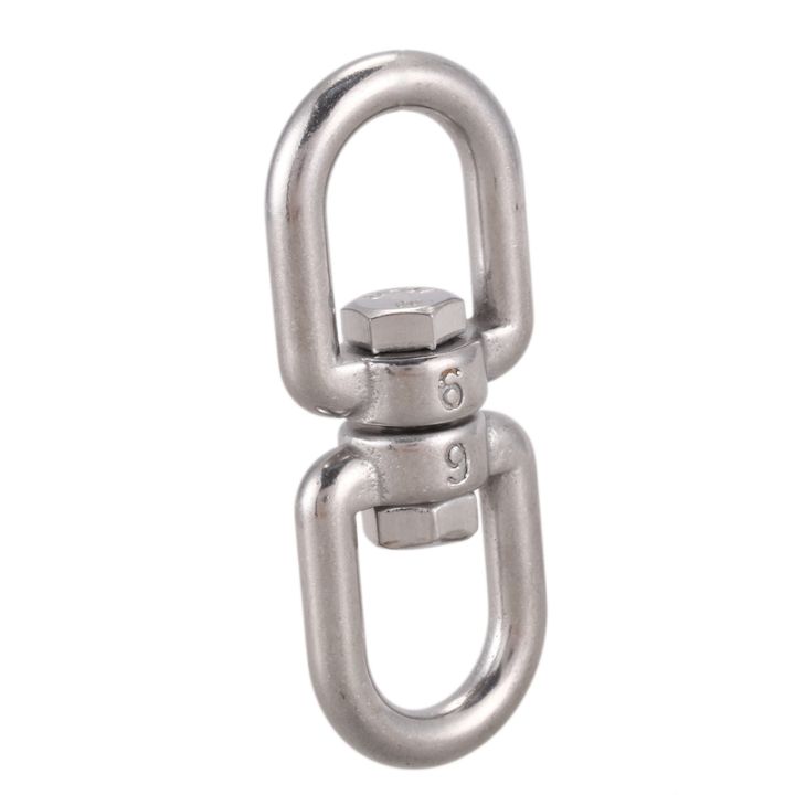 JY-MARINE 304 Stainless Steel Eye To Eye Swivel - Anchor Swivel Ring (Silver, 1/4")