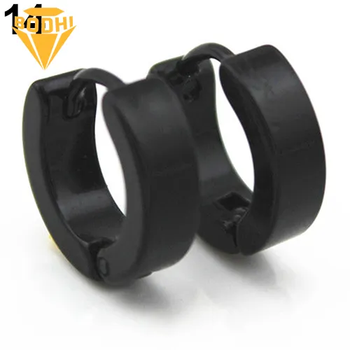 Men Women Fashion Punk Gothic Stainless Steel Hoop Stud Earrings Jewelry