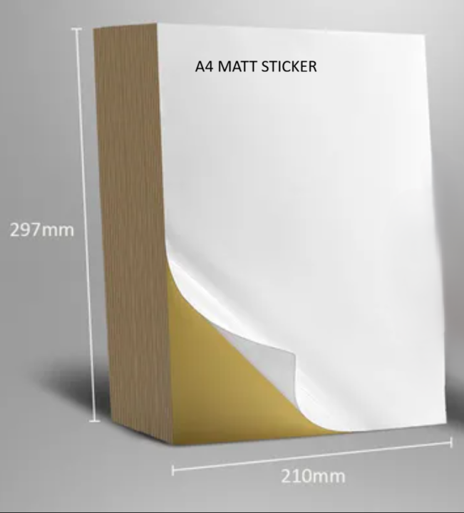 A0 Sticker Paper Sticker Paper Matte / A4 Size / Blank Sticker Paper / Inkjet Sticker ...