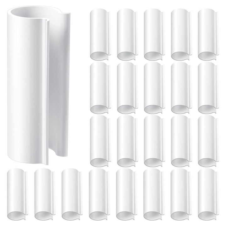 Pvc Snap Key 32 PCS Snap Clamp White PVC 12.7mm for PVC Pipe Greenhouses,Row Covers ...