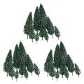 30Pcs 1.9 Inch - 6.3 Inch Train Set Scenery Landscape Model Pyramidal Trees Scale 1/50. 