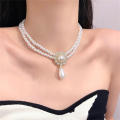 Banquet Pearls pendant necklace Intricate Classic Exquisite Choker chain Vintage palace necklace for Special occasions Formal events Bridal wear Evening wear Gift for a loved one Wedding Women. 