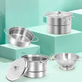 DishyKooker Kitchen Toy Set For Children Stainless Steel Mini Imitation Kitchen Cooking Tool Educational Toys Gifts For Boys And Girls. 