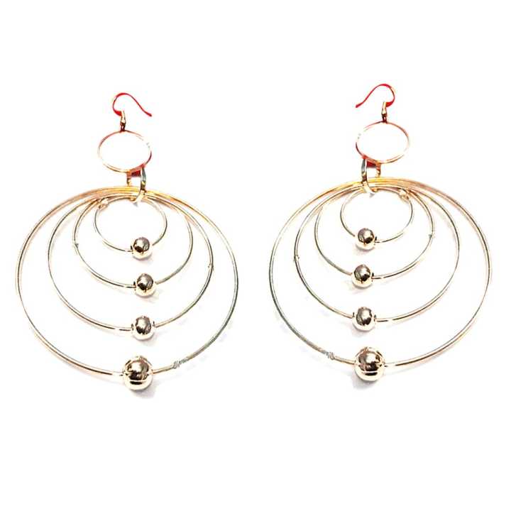 Women Fashion Big Earrings / Hoop Circle Earrings For Ladies / Multiple Round Earrings