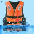 Swimming Vest Survival Suit High Buoyancy 360° Reflective for Boating XL Orange. 