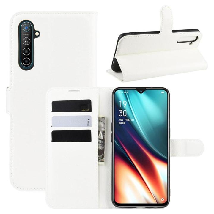 For Oppo Realme X2 Premium Leather Flip Cover Wallet Phone Case
