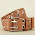 【HUT】 Canvas Belt Men's And Women's Fashion Simple Double Needle Buckle Trend Leisure Belt Men's Youth Cargo Belt. 