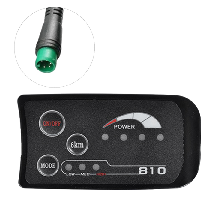 5PIN 48V S810 E-Bike LED Display Meter IP65 UART for Electric Bicycle Electric Bike Meter Replacement Accessories