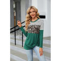 bellylady Women Casual T-Shirt Round Neck Long Sleeves Tunics Twist Knot Blouse Leopard Print Stripe Pullover Tops. 