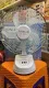 JUNELEO 10'' AC / DC Rechargeable Table Fan And Bright LED. 