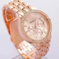 Geneva Ladies Watch - Luxury Fashion Quartz Watch with Crystal Accents - Available in Rose Gold, Gold, Silver - Includes Box. 
