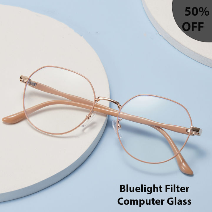 【Low price】Round Lens Blue Light Cut Glasses for Stylish Protection – Men and Women Computer Glasses Designed to Block Blue Light and Improve Visual Comfort