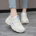 Sneakers Women Platform Light Beige Shoes Plus Size 35-42 Casual Chunky Black Sneakers Woman Trendy Vulcanized Shoes. 