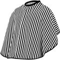 LibiLuxury Adjustable Black And White Stripe Hairdressing Gown Hair Cutting/barbers Cape Hairdressing Hair Cutting Gown Barber Apron. 