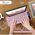 Alcatroz JellyBean AirDock 2 Spring Pink Bluetooth Wireless Rechargeable Keyboard with 12" Tablet Stand. 