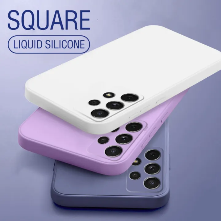 Lenuo%20Luxury%20Original%20Square%20Liquid%20Silicone%20Phone%20Case%20Samsung%20Galaxy%20A32%204G%20Thin%20Soft%20Back%20Cover%20Candy%20Casing%20-%20Image%207