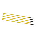 Reusable Yellow Poles 1.5m Training Poles Soccer Training Sports Poles with Base Buckles. 