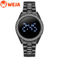 【WEJA】 Fashion Watch for Women Waterproof Korean Style LED Electronic Wristwatches Rose Gold Stainless Steel Ladies Wrist Watch. 