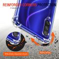 For Xiaomi Mi A3 Back Cover Shockproof Transparent Soft TPU Silicone Protector Phone Case with Shock Absorption Bumper Corners. 