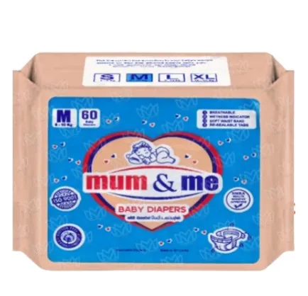 Mum and Me Baby Diaper Medium 60 (Medium Baby Pasting)