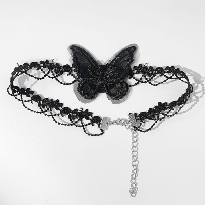 Gothic%20Black%20Lace%20Chain%20Tassel%20Choker%20Vintage%20Hollow%20Butterfly%20Pendant%20Necklace%20for%20Women%20Y2k%20Jewelry%20Accessories%20-%20Image%209