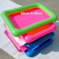 1pc 60X45cm Indoor Magic Play Sand Children Toys Mars Space Inflatable Sand Tray Accessories Plastic Mobile Table Kid Party Play. 