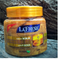 LA FRESH Face & Body Gold Scrub lfbg With Vitamin E 500 Ml for Gold Facial Remove Reduce Blackheads and Whiteheads.. 