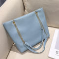 solid color Shoulder Bag large capacity pu leather Tote Bag chain strap chain bag Underarm Bag for versatile commuter leisure shopping women. 