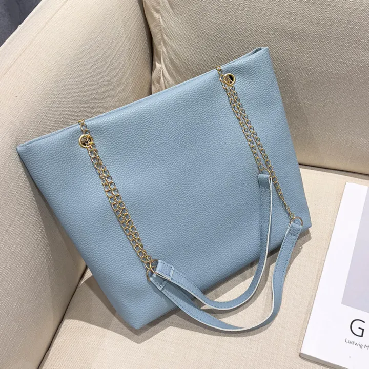 solid%20color%20Shoulder%20Bag%20large%20capacity%20pu%20leather%20Tote%20Bag%20chain%20strap%20chain%20bag%20Underarm%20Bag%20for%20versatile%20commuter%20leisure%20shopping%20women%20-%20Image%209