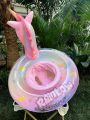 Inflatable Pool Float Baby Rainbow Sequined Unicorn Swim Ring for Kids Swimming Circle Children Swim Ring Pool Toys Floating. 