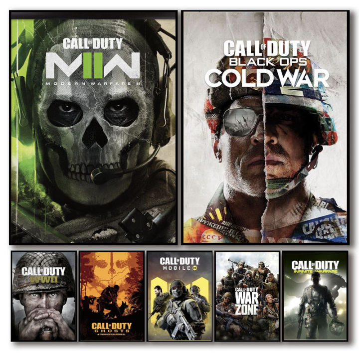 A4 Sized Poster Call of Duty COD Gaming Wall Posters PVC Framed Wall Decors