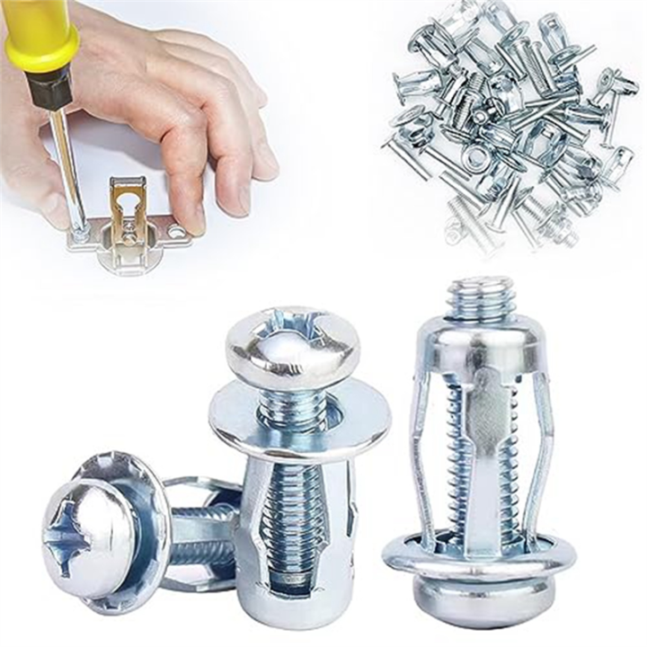 Spreizdübel Set – 10x Dehnschrauben Aus Metall, Blütenblattförmig, Für Hohlwände & Trockenbau | Vielseitige Befestigung