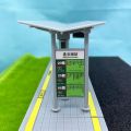 1/87 HO Scale Station Car Sports Car Bus Simulation Bus Children High-speed Rail Platform Diy Toys. 