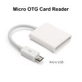 【white 】 Card Reader Micro To Secure Digital Cards Phone OTG Adapter Cable For for Samsung port mobile phone. 