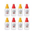 4/8pcs Mini Sauce Bottle Refillable Ketchup Honey Tomato Salad Containers Bottles Portable Sauce Jars Storage Dressing Dispenser. 